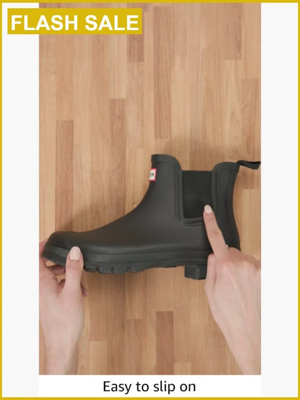 Waterproof Rain Booties - Pull-On Chelsea Boots with Buckle
